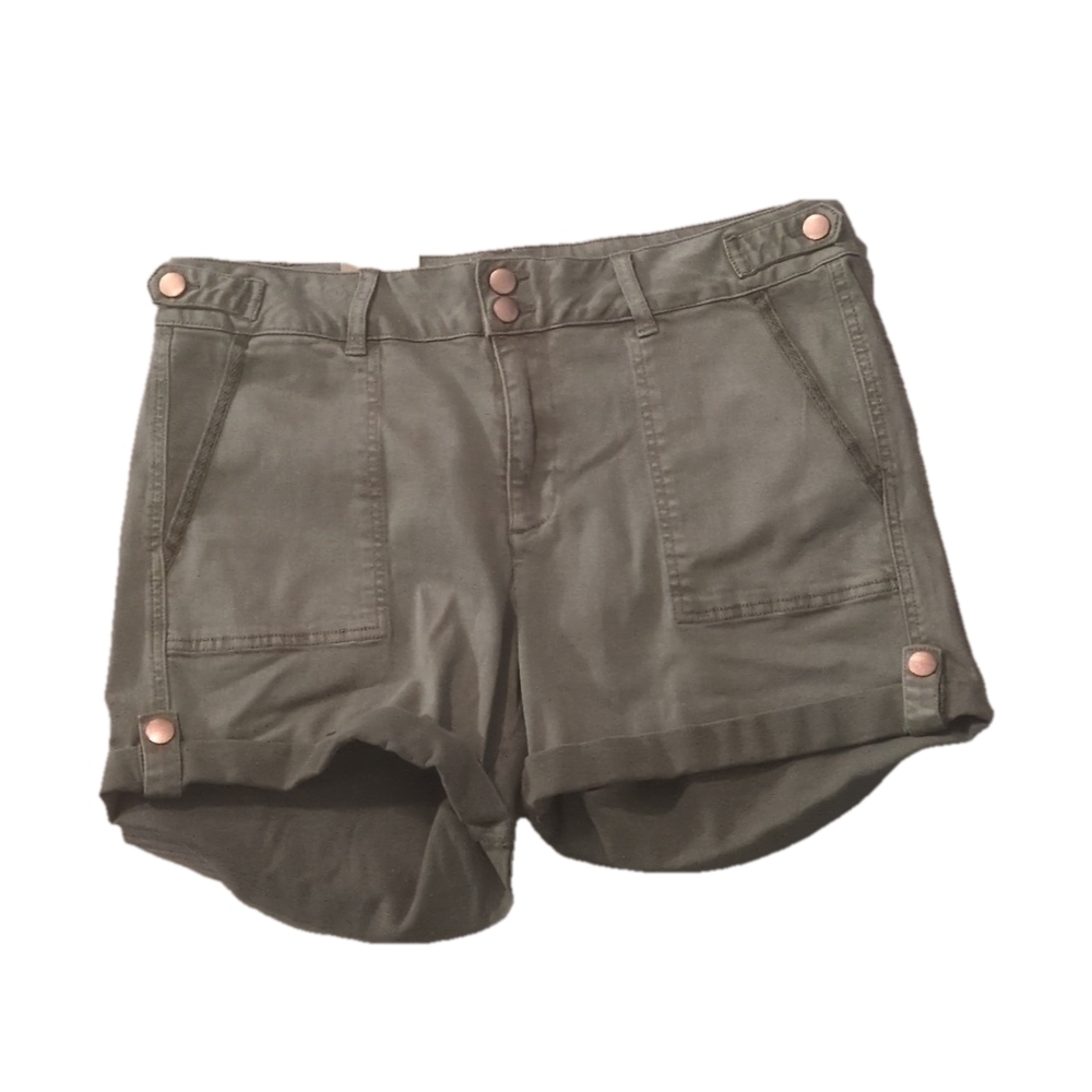 Bke Payton Mid rise olive green shorts size 30